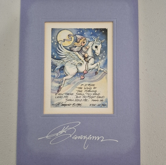 Jody Bergsma Gallery Art - 6 Vintage Signed and Matted Postcard Prints - Picture 7 of 14